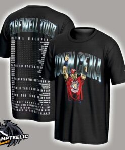 John Cena Farewell Tour WWE Merch All The Titles List Unisex T-Shirt