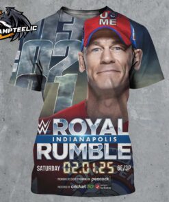 John Cena Will Be Competing In The 2025 WWE Indianapolis Men’s Royal Rumble Match Feb 1 2025 All Over Print Shirt