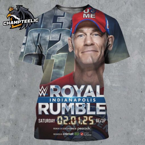 John Cena Will Be Competing In The 2025 WWE Indianapolis Men’s Royal Rumble Match Feb 1 2025 All Over Print Shirt