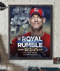 John Cena Will Be Competing In The 2025 WWE Indianapolis Men’s Royal Rumble Match Feb 1 2025 Home Decor Poster Canvas