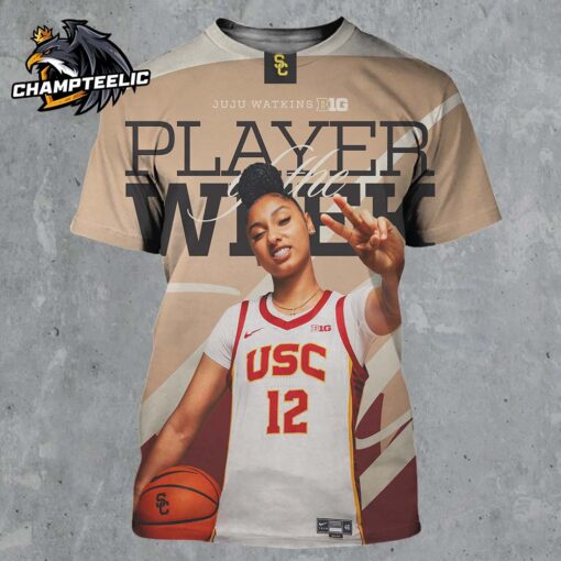 Juju Watkins USC Trojans Women’s Basketball B1G Player Of The Week All Over Print Shirt