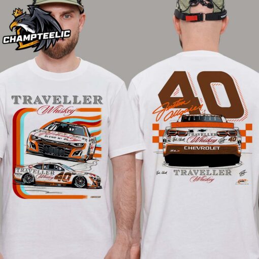 Justin Allgaier 40 Traveller Whiskey Chevrolet Natural Daytona 500 Two Sides Unisex T-Shirt