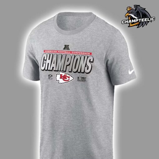 Kansas City Chiefs Nike 2024 AFC Champions Locker Room Trophy Collection Super Bowl LIX Bound Unisex T-Shirt