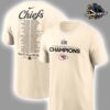 Kansas City Chiefs Nike 2024 AFC Champions Roster Meet Us Down The Bayou Two Sides Unisex T-Shirt