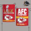 Kansas City Chiefs WinCraft 2024 AFC Champions And Super Bowl LIX Bound Double Sided Garden Flag