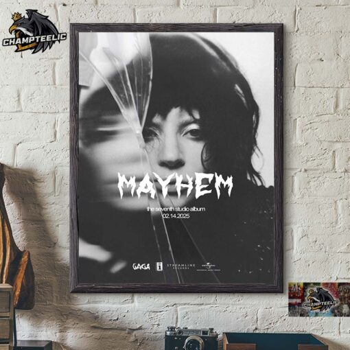 Lady Gaga Mayhem Album The Seventh Studio Album Cover Out On February 14 2025 Home Decor Poster Canvas