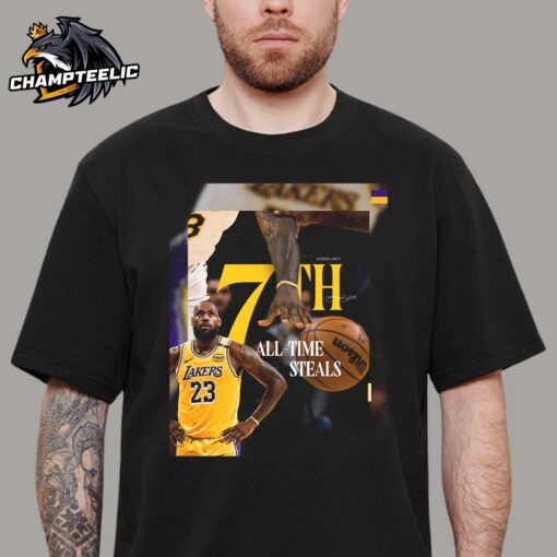 LeBron James 7th NBA All Time Steals Unisex T-Shirt