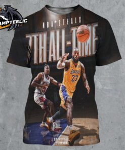 LeBron James Surpasses Scottie Pippen For 7th All Time In Steals All Over Print Shirt