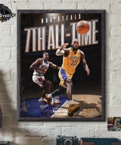 LeBron James Surpasses Scottie Pippen For 7th All Time In Steals Home Decor Poster Canvas