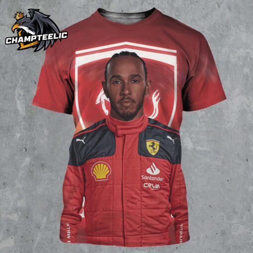 Lewis Hamilton First Day In Ferrari Is Start Of New Era All Over Print Shirt