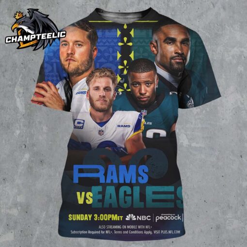 Los Angeles Rams Head To Head Philadelphia Eagles 2024 2025 NFL Divisional Round NFL Playoffs All Over Print Shirt