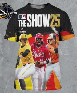 MLB The Show 25 Cover Athletes Elly De La Cruz Paul Skenes And Gunnar Henderson All Over Print Shirt