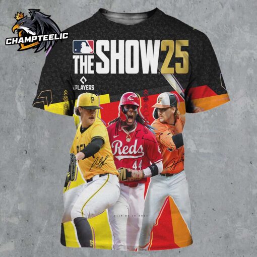 MLB The Show 25 Cover Athletes Elly De La Cruz Paul Skenes And Gunnar Henderson All Over Print Shirt