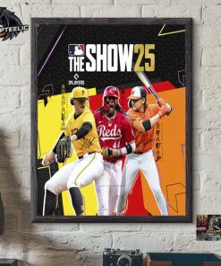 MLB The Show 25 Cover Athletes Elly De La Cruz Paul Skenes And Gunnar Henderson Home Decor Poster Canvas