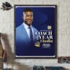 Marcus Freeman Notre Dame Football 2024 George Munger Coach Of The Year Award Home Decor Poster Canvas