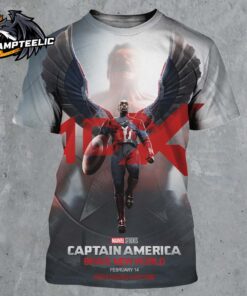 Marvel Captain America Brave New World 4DX Version Poster In Theaters On February 14 2025 All Over Print Shirt