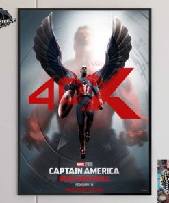 Marvel Captain America Brave New World 4DX Version Poster In Theaters On February 14 2025 Wall Decor Poster Canvas