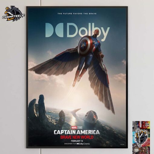 Marvel Captain America Brave New World Dolby Version Poster In Theaters On February 14 2025 Home Decor Poster Canvas