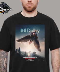 Marvel Captain America Brave New World Dolby Version Poster In Theaters On February 14 2025 Unisex T-Shirt