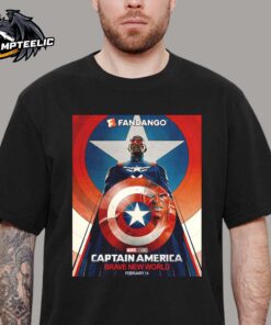 Marvel Captain America Brave New World Fandango Version Poster In Theaters On February 14 2025 Classic T-Shirt