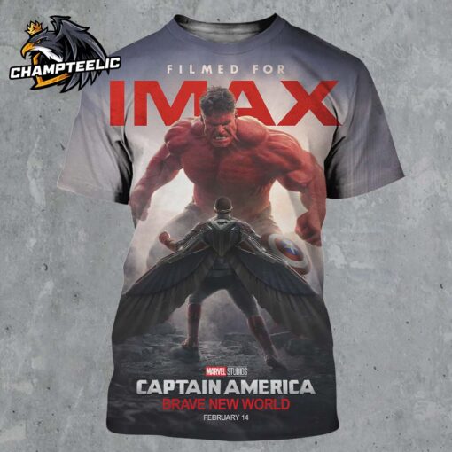 Marvel Captain America Brave New World IMAX Version Poster In Theaters On February 14 2025 All Over Print Shirt