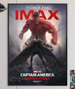 Marvel Captain America Brave New World IMAX Version Poster In Theaters On February 14 2025 Home Decor Poster Canvas