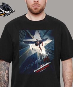 Marvel Captain America Brave New World ScreenX Version Poster In Theaters On February 14 2025 Unisex T-Shirt