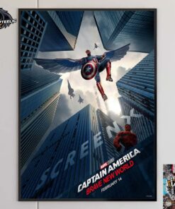 Marvel Captain America Brave New World ScreenX Version Poster In Theaters On February 14 2025 Wall Decor Poster Canvas