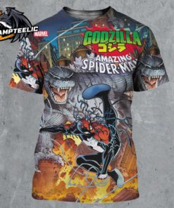 Marvel Spider-Man Vs Godzilla Issue 1 Comic Cover All Over Print Shirt