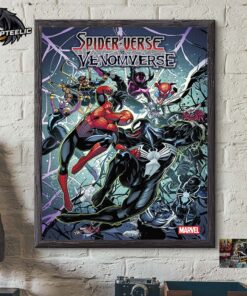 Marvel Spider-Verse Vs Venomverse Spiders Against Symbiotes For The Fate Of The Marvel Multiverse Comic Cover Home Decor Poster Canvas