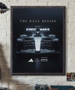 Mercedes AMG F1 X Adidas Partnership The Race Begins Home Decor Poster Canvas