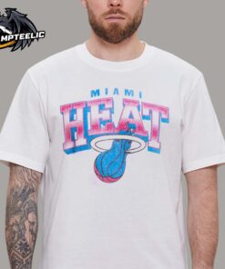 Miami HEAT Original Vice Spotlight Vintage Logo Style T-Shirt