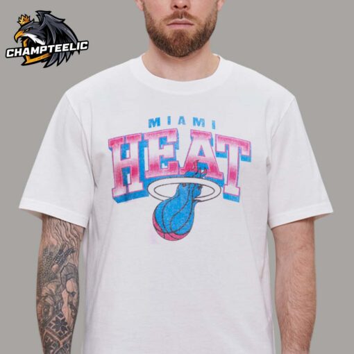 Miami HEAT Original Vice Spotlight Vintage Logo Style T-Shirt