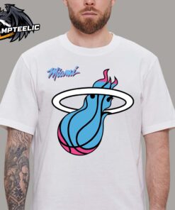 Miami Heat 2025 NBA White Vice Logo Unisex T-Shirt