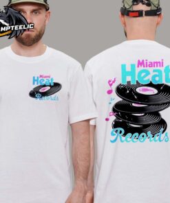 Miami Heat Court Culture Original Vice Records Disks Stack Two Sides Unisex T-Shirt