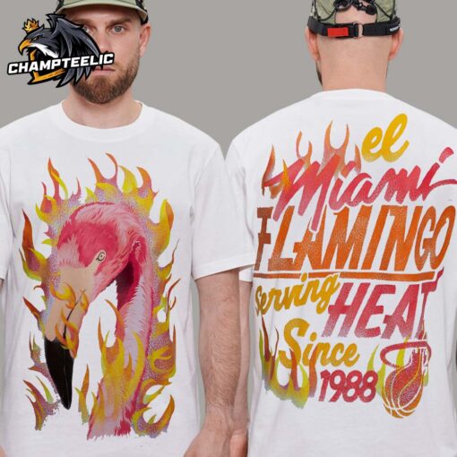 Miami Heat NBA Court Culture El Flamingo Serving Heat Since 1988 Unisex T-Shirt