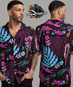 Miami Heat NBA Court Culture Vice Floral Button Down 2025 Hawaiian Shirt