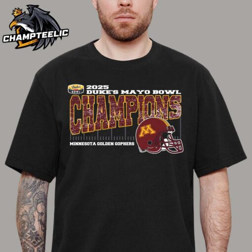 Minnesota Golden Gophers 2025 Duke’s Mayo Bowl Champions Vintage Style With Helmet College Football Bowl Game Unisex T-Shirt