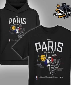 NBA Paris 2025 Indiana Pacers Vs San Antonio Spurs Matchup Nike T-Shirt