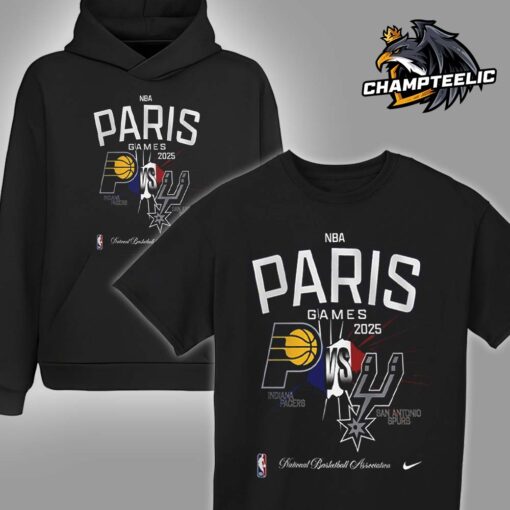 NBA Paris 2025 Indiana Pacers Vs San Antonio Spurs Matchup Nike T-Shirt