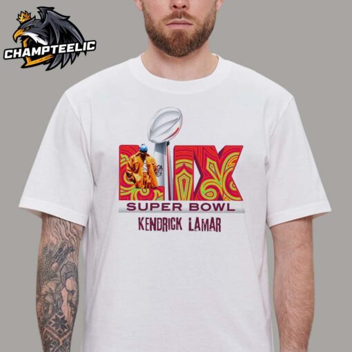 NFL 2025 Super Bowl LIX Kendrick Lamar Halftime Show Logo Style Unisex T-Shirt