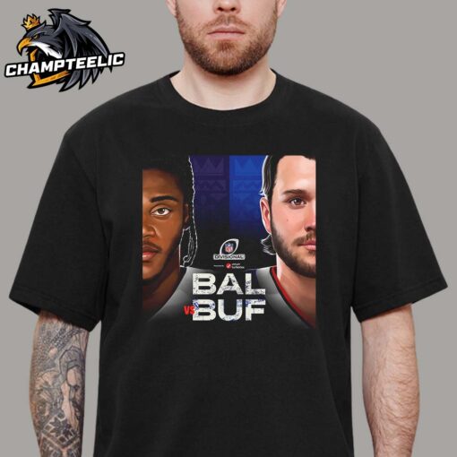 NFL Divisional Round Baltimore Ravens Vs Buffalo Bills MVP Candidates Lamar Jackson Vs Josh Allen Unisex T-Shirt