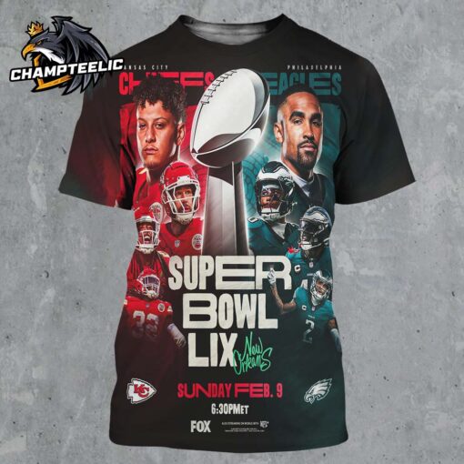 NFL Super Bowl LIX New Orleans Kansas City Chiefs Vs Philadelphia Eagles Run It Back In New Orleans Revenge Match All Over Print Shirt