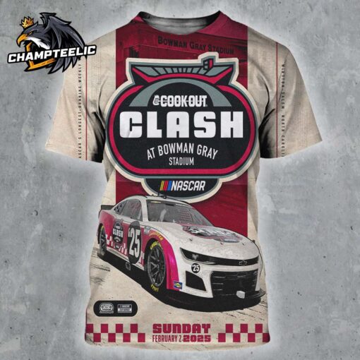 Nascar 2025 Cook Out Clash At Bowman Gray Stadium On Sunday February 2 2025 All Over Print Shirt