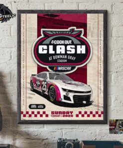 Nascar 2025 Cook Out Clash At Bowman Gray Stadium On Sunday February 2 2025 Home Decor Poster Canvas