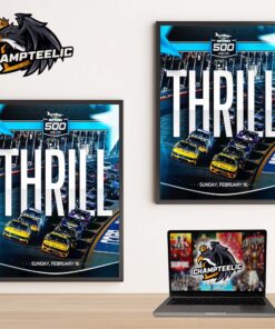 Nascar 2025 Daytona 500 Thrill Poster On Sunday February 16 2025 Home Decor Poster Canvas