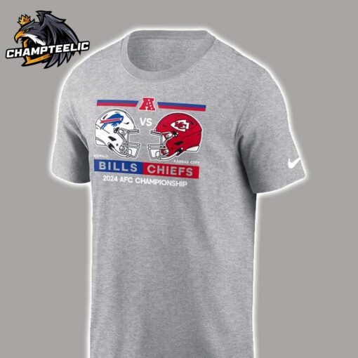 Nike Buffalo Bills Vs Kansas City Chiefs 2024 AFC Conference Matchup Helmet Head To Head Unisex T-Shirt