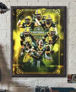 North Dakota State Bison Football 2024 National Champions NCAA Division I Football 10 Times Champions Home Decor Poster Canvas