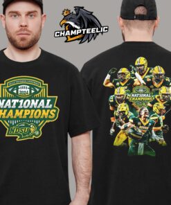 North Dakota State Bison Football 2024 National Champions NCAA Division I Football 10 Times Champions Two Sides Unisex T-Shirt