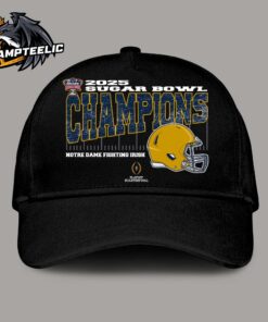 Notre Dame Fighting Irish 2025 Sugar Bowl Champions College Football Playoff Quarterfinal Vintage Style With Helmet Classic Cap Hat Snapback